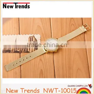 2016 Fashion Gold Mesh Band Rhinestone Tower Watch for Women thumbnail-5