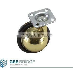 0834051-PL Swivel Rubber Double Furniture Bearing Ball Caster thumbnail-1