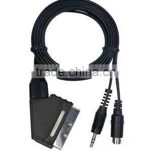 Scart Cable,Scart Plug to 2RCA+MD4P Plugs thumbnail-1