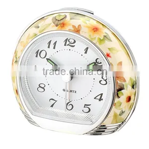 Exclusive Home Decoration Flower Pattern Quartz Table Alarm Clock thumbnail-2