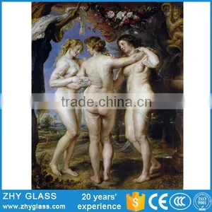 Digital Printing Glass Sexy Nude Fat Woman Oil Painting thumbnail-1