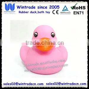 Pink Floating Bath Toy Rubber Ducks thumbnail-1