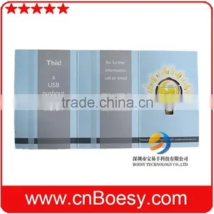 280x113MM Size CMYK Printing 300gsmx2 Coated Paper USB Drive thumbnail-3