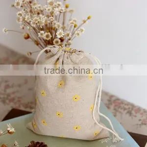 Cheap Linen Fabric Pouch,Linen Cosmetic Bags Wholesale thumbnail-1