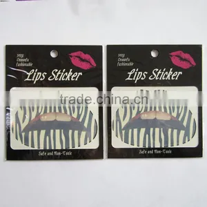 Promotion Gift Blue Mable Temporary Lip Tattoo Non Removable Lip Sticker for Girls Factory thumbnail-3