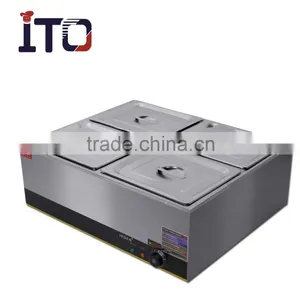 CI-4 Stainless Steel Commercial Electric Bain Marie Food Warmer With 4 Pots thumbnail-1