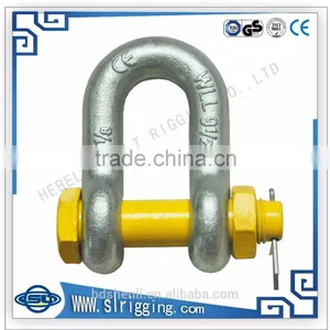 M4 Electric Galvanized Carbon Steel D Shape Shackle thumbnail-2