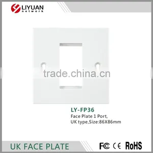 LY-FP36 Supplier 86mm uk Style 1-port Faceplate thumbnail-1