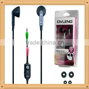 Computer In- Earphones Flat Cable With Clip thumbnail-1