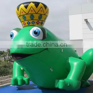 Large Inflatable Frog Prince Giant Inflatable Frog Inflatable Frog Cold Air Balloon Inflatable Animal thumbnail-1