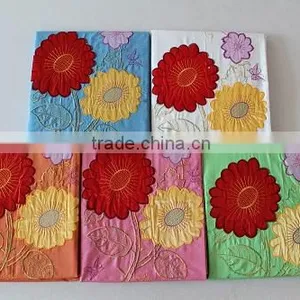 Features and Natural Bed Sheet With Embroidery Sunflower and Animals for Sale thumbnail-1