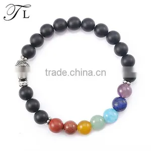 Buddha Beads Bracelets For Black Stone Jewelry thumbnail-1