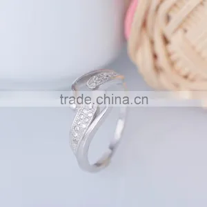 2015 Fashion 925 Sterling Silver Ring Micro Zircon Pave Setting s Letter Ring thumbnail-5