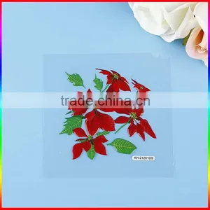 Flower Designs PVC Stickers/crystal Vinyl Stickers thumbnail-1
