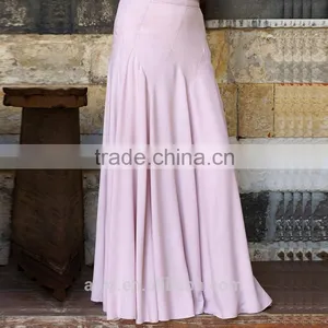 Oem Supplier Traditional Wear Wider Elastic Waist Swing Style Long Skirt for Muslim Women thumbnail-4