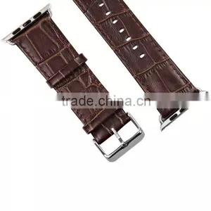 2015 Fashion Crocodile Alligator Leather for Apple Watch Wristband thumbnail-1