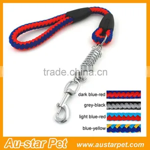 60cm High Quality Factory Price Private Labelling Pet Dog Braided Rope Leash With Spring thumbnail-2