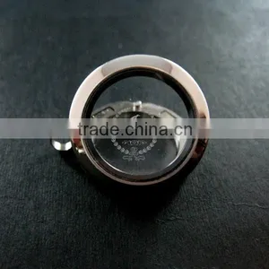 25mm High Quality Round Glass Magnetic Closure Stainless Steel Silver Memory Photo Locket for Charms Floating 1820098 thumbnail-4