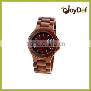 New Unisex Women Men Classic Watches Women Roman Number Quartz Watches Retro Wooden PU Leather Wristwatches thumbnail-5