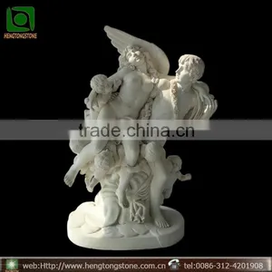Large White Marble Angel Garden Statue thumbnail-1