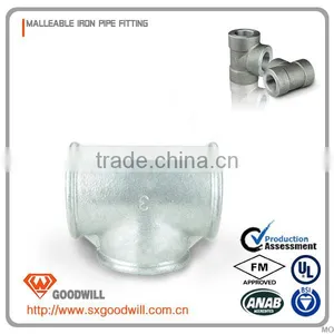 G.I Pipe Fittings Galvanized Baked Tee thumbnail-1