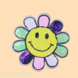 Factory Supply Fashion Bright 3mm Sequins Embroidery Design thumbnail-3