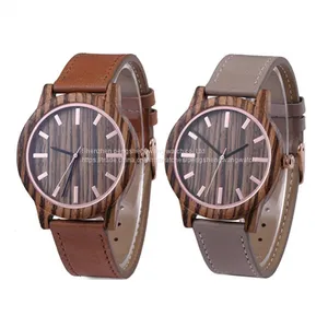 Watch Factory 2017 Luxury Leather Strap Wood Watch Colorful Dial Wood Watch for Lady thumbnail-1