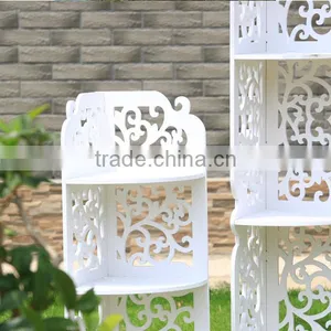 New Material, Waterproof WPC White Baroque Shelf Corner Shelf thumbnail-3