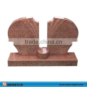 Red Polished Granite Tombstone thumbnail-1