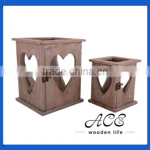 Vintage Wooden Lantern for Home Decoration thumbnail-1