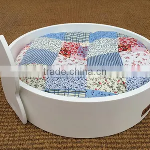 Round Wooden Pet Cat Bed thumbnail-1