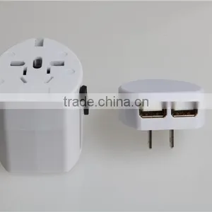 Hot Selling Dual USB Universal Adapter Set With 100mA Output Travel Adapter Set With UK/EU/AU/US Plug for Mobile Phone thumbnail-3