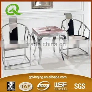 D368 Modern Design Stainlesss Steel Leg Wooden End Table thumbnail-1