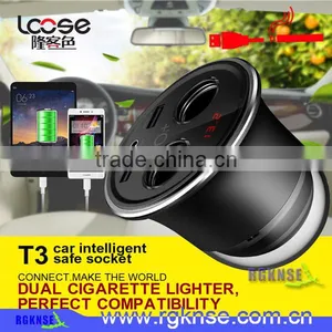 2017 Double Cigarette Car Cigarette Lighter Socket Dual Usb Car Charger With Resqme Car Escape Tool Safety Seat Belt Cutter thumbnail-1