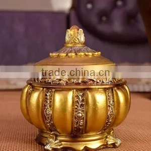 Golden Classic Series Resin Wholesale Trinket Box From India thumbnail-1