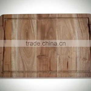 High Quality Best Selling Eco Friendly Rectangular Natural RubberWood Cutting Board From Viet Nam thumbnail-1