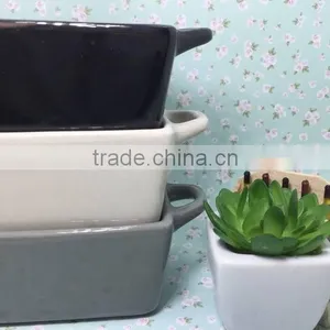 2015 Stocked Cheap Daily Use Colored Square Porcelain Bakeware Plate thumbnail-5