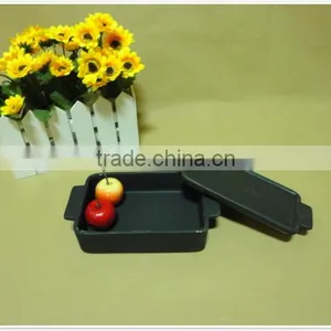 Wholesale Daily Use Square Black Porcelain With Lid Ceramic Bakeware thumbnail-2