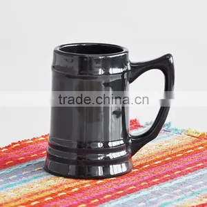 2016 Hot Sale Solid Color Ceramic Barrel Beer Mug thumbnail-3