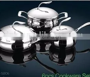 6pcs Induction Based Stainless Steel Cookware Set thumbnail-4