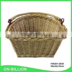 Wicker Knitting Small Removable Bicycle Basket thumbnail-3