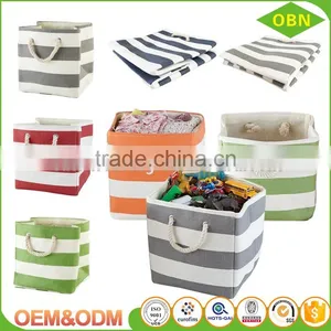 Decorative Foldable Paper Straw Basket for Toy Storage thumbnail-1