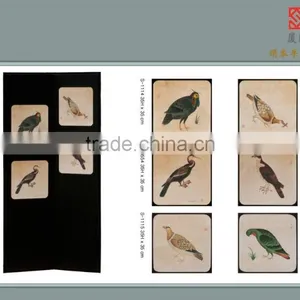 Hand-painted Tranditional Chinese Bird Art Screens thumbnail-1