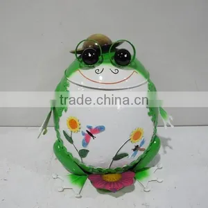 Outdoor Cute Frog Garbage Iron Crafts for Home thumbnail-1