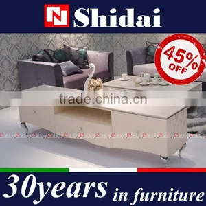 Factory Direct Peach Color Marble Top tv Stand LV-E802 thumbnail-1