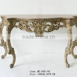 French Style Reproduction Living Room Furniture Console Table With Wood Top thumbnail-2