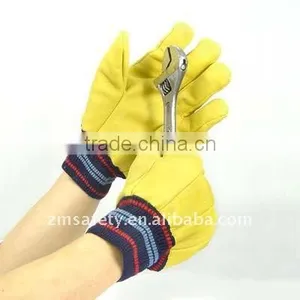 Yellow Cow Grain Leather Driving Gloves ZM100-H thumbnail-1