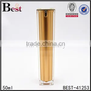 50ml Gold Acrylic Spray Pump Bottle Luxury Pump Pressure Spray Bottle for Lotion thumbnail-1