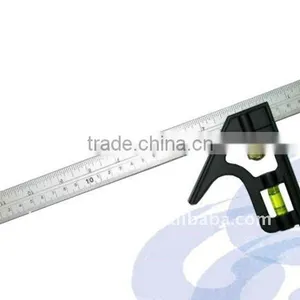 300mm 12 Inch High Quality Zinc Alloy Adjustable Stainless Steel Combination Try Square Level Ruler For Measuring Tools thumbnail-1