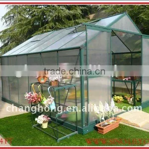 Large Aluminum Greenhouse /double Door and Four Windows thumbnail-1